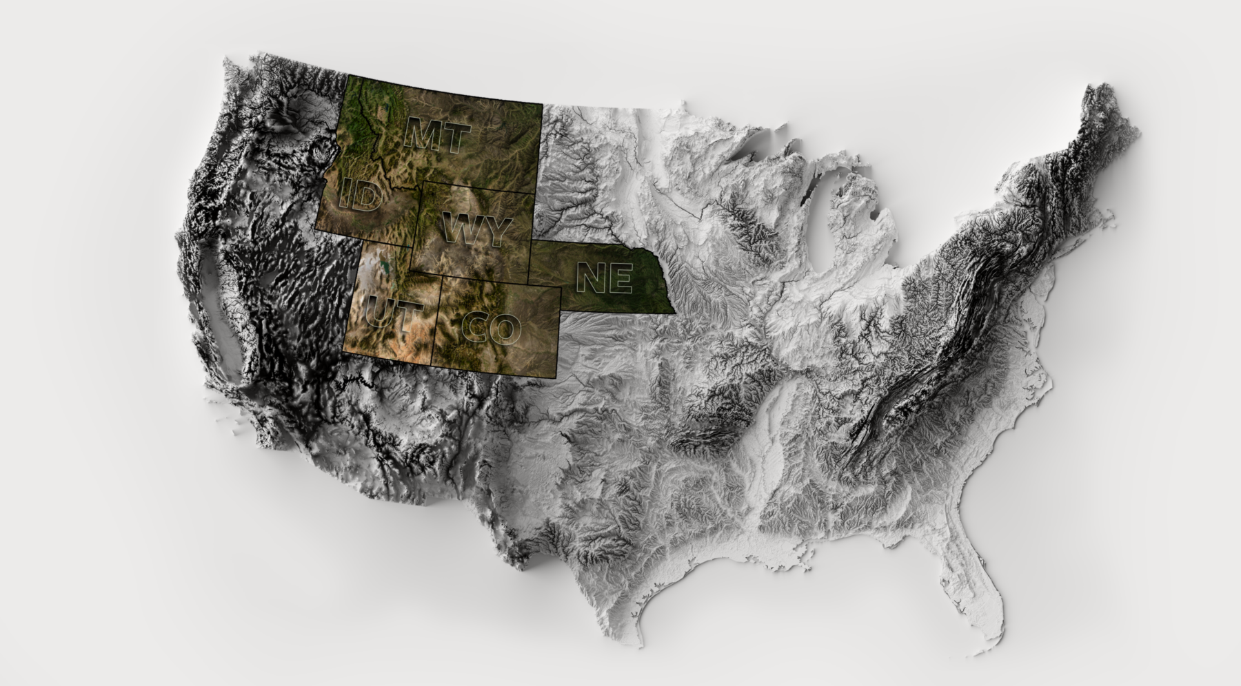 A Map of Swan Land Companies Service Area: Montana, Wyoming, Colorado, Nebraska, Utah and Idaho