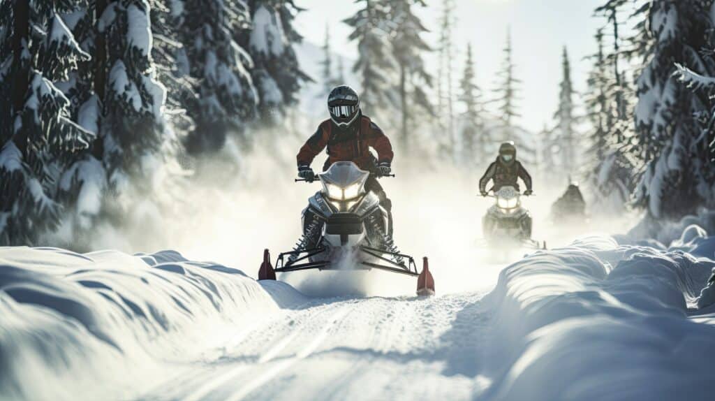 Snowmobiling